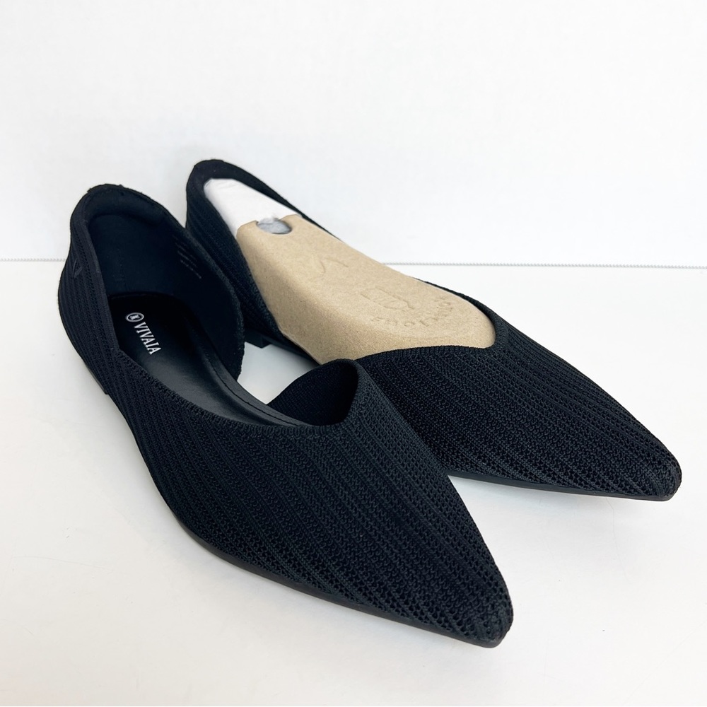 ✖️SOLD✖️•VIVAIA• Pointed-Toe Flats (Melia 2.0 Classic) in Black - Picture 2 of 15